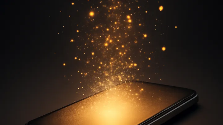 JILIOKADA COM Modern phone with glowing screen